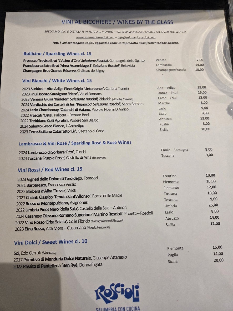 Roscioli Salumeria con Cucina menu 7
