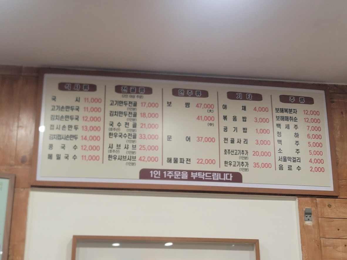 Guksirangmandu menu 2