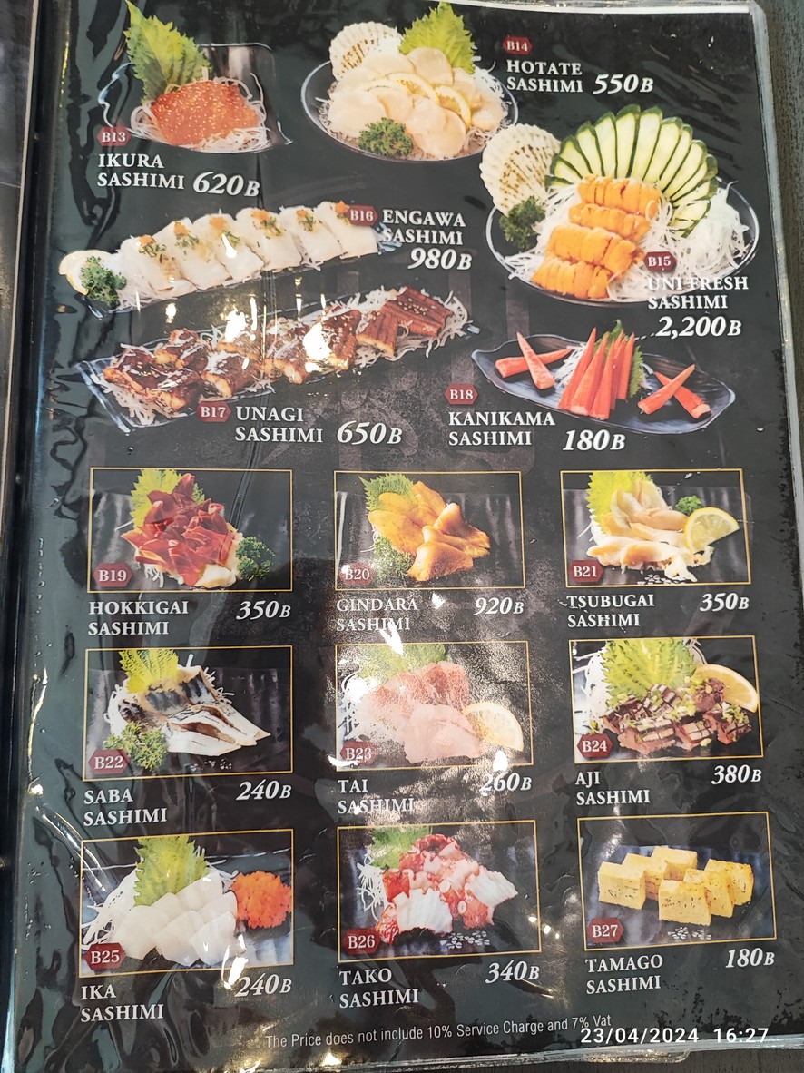 Sushi Masa menu 3