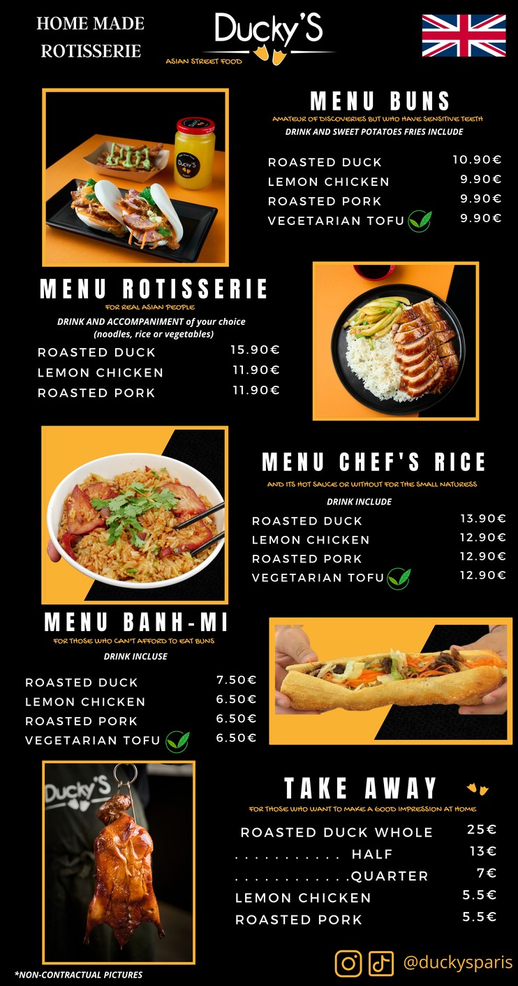 Ducky's menu 1