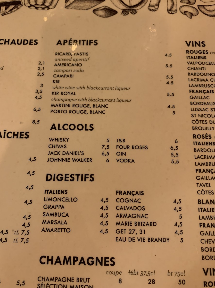 Pizza Camilia menu 1