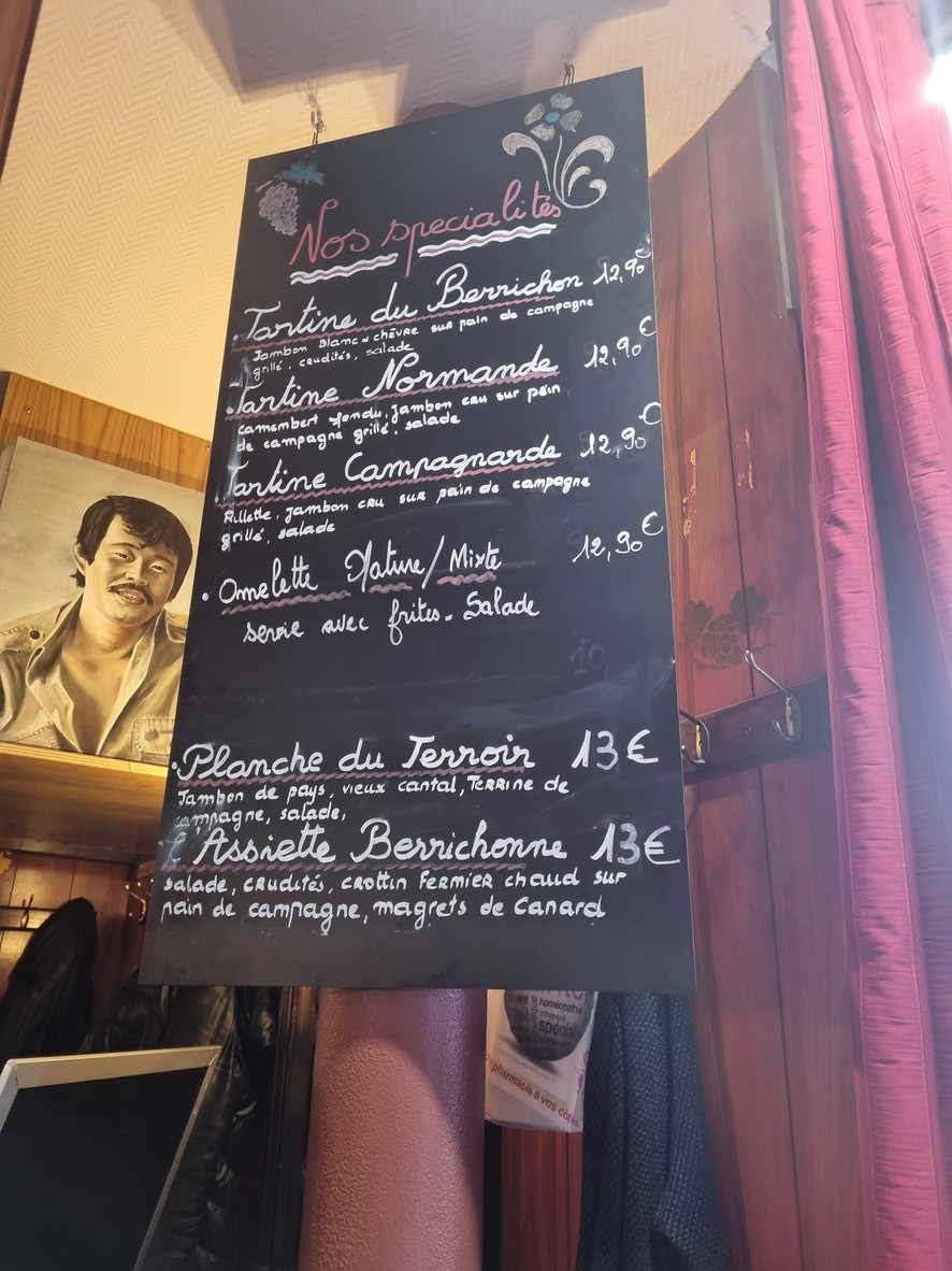 Le Sancerre menu 1