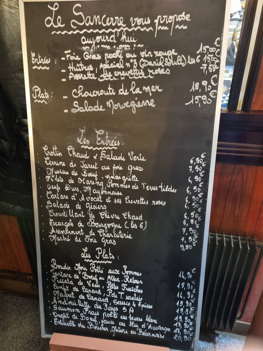Le Sancerre menu 2