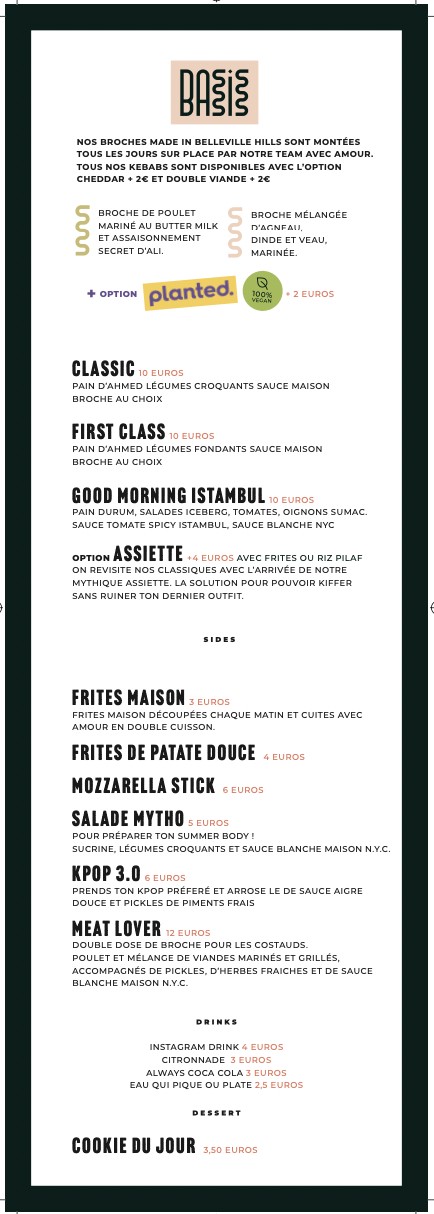 Basis menu 1