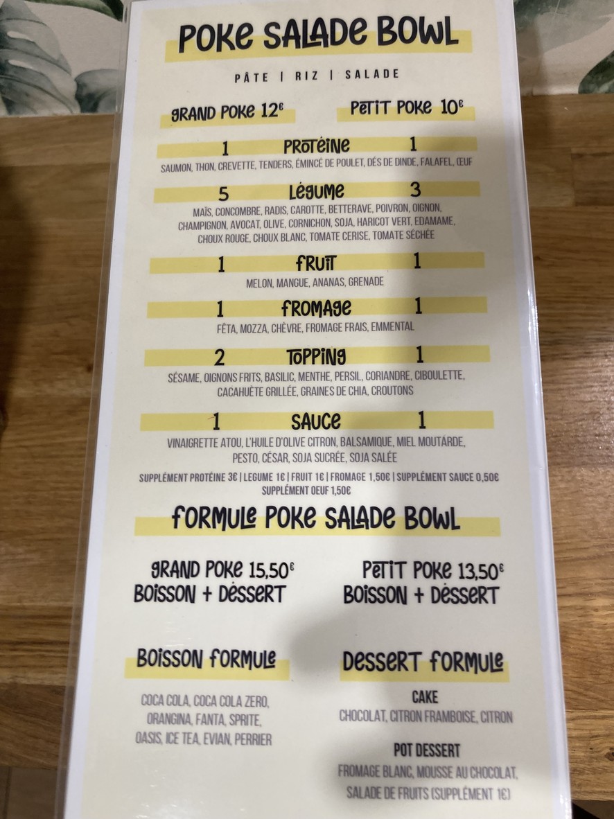 Raconte pas de salade menu 1