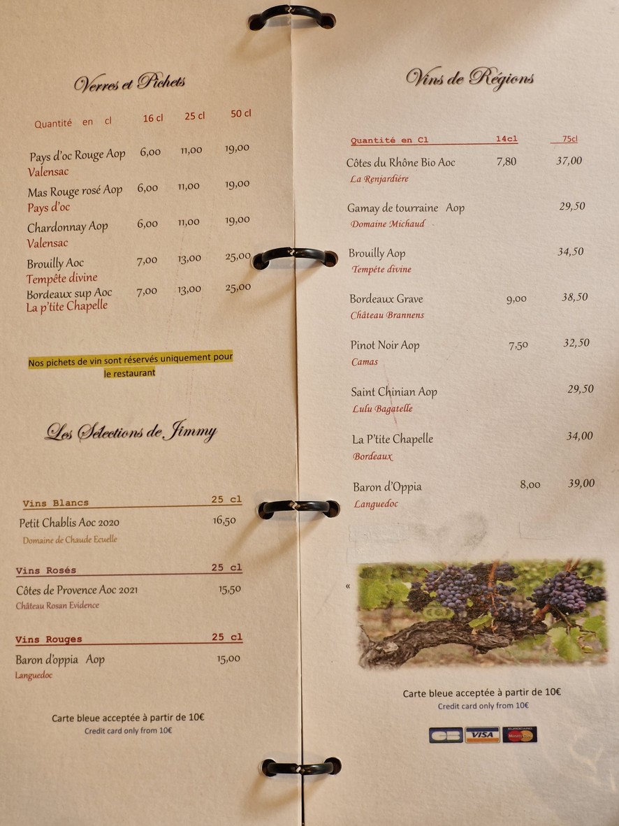 Bistrot Kfée menu 2