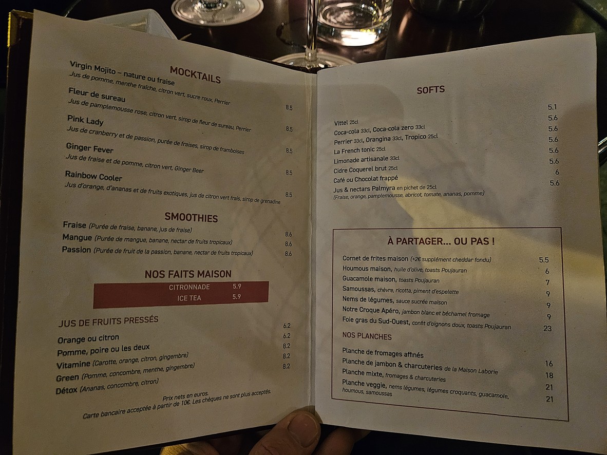 Café Montparnasse menu 3