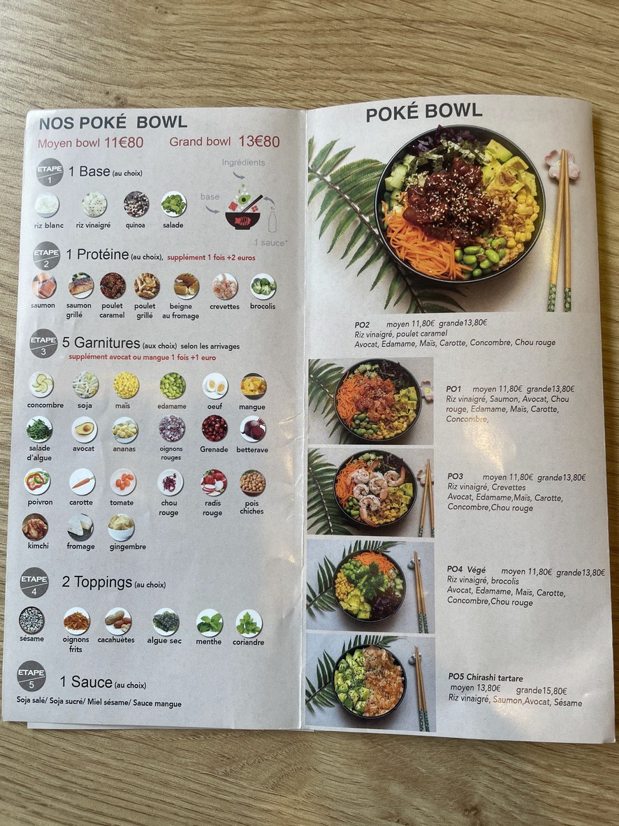 poke & bobun Clichy menu 3
