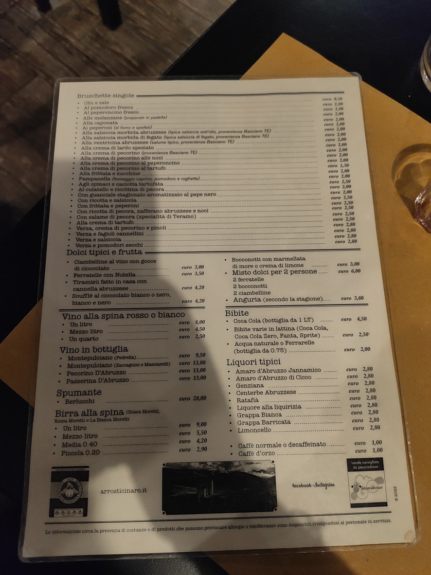 Ristorante L'Arrosticinaro menu 2