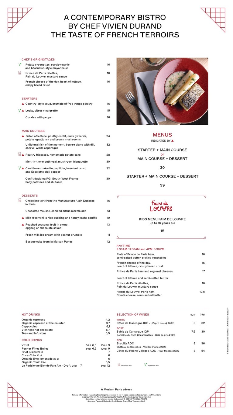 Café Pyramide menu 1
