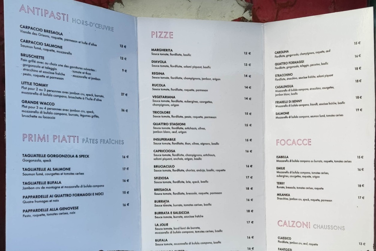 Gusto menu 1