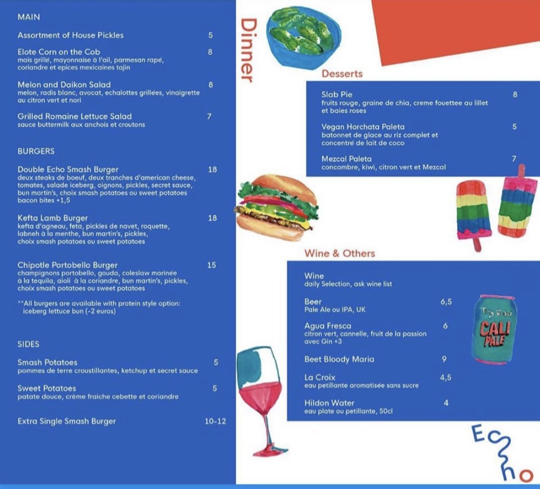 Echo menu 1