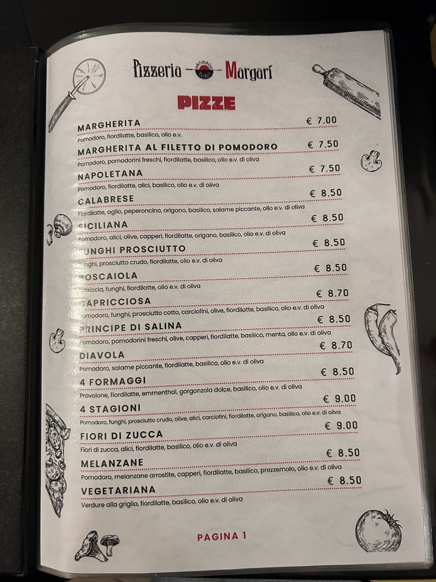 Margarì menu 1