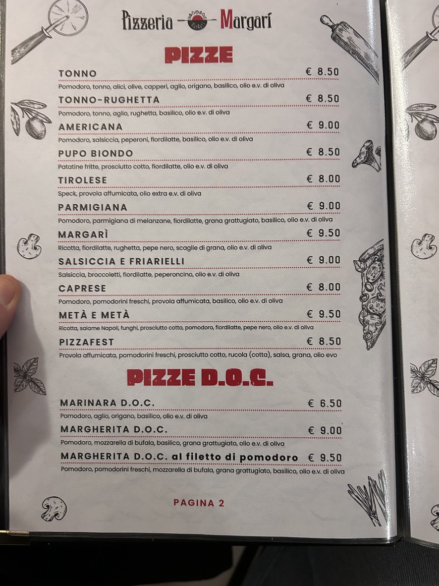 Margarì menu 2