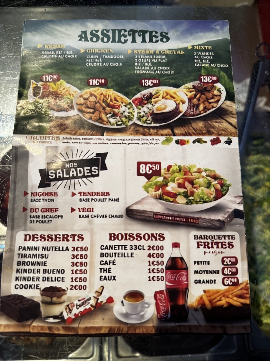 Cantine Seventeen menu 3