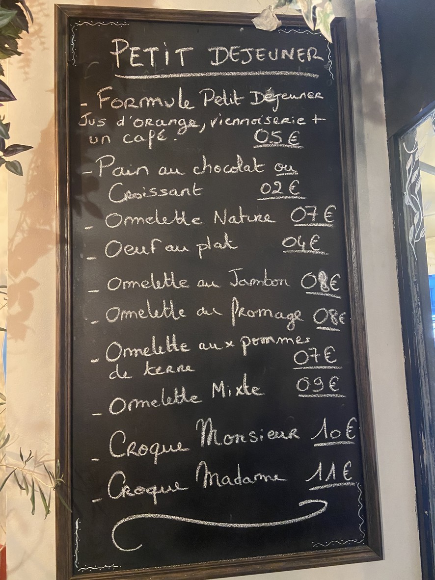 Le 143 Nord menu 1