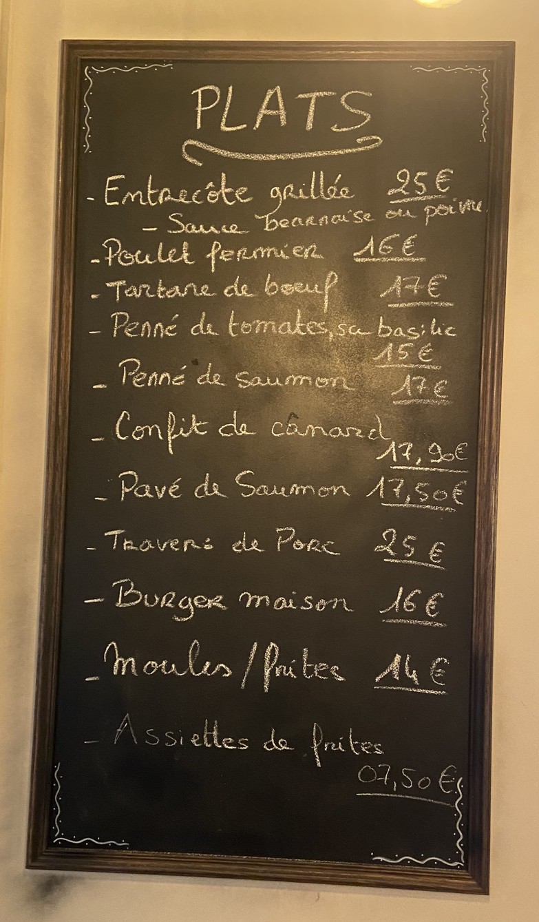 Le 143 Nord menu 4
