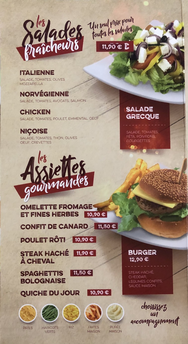 A La Bonne Adresse menu 3