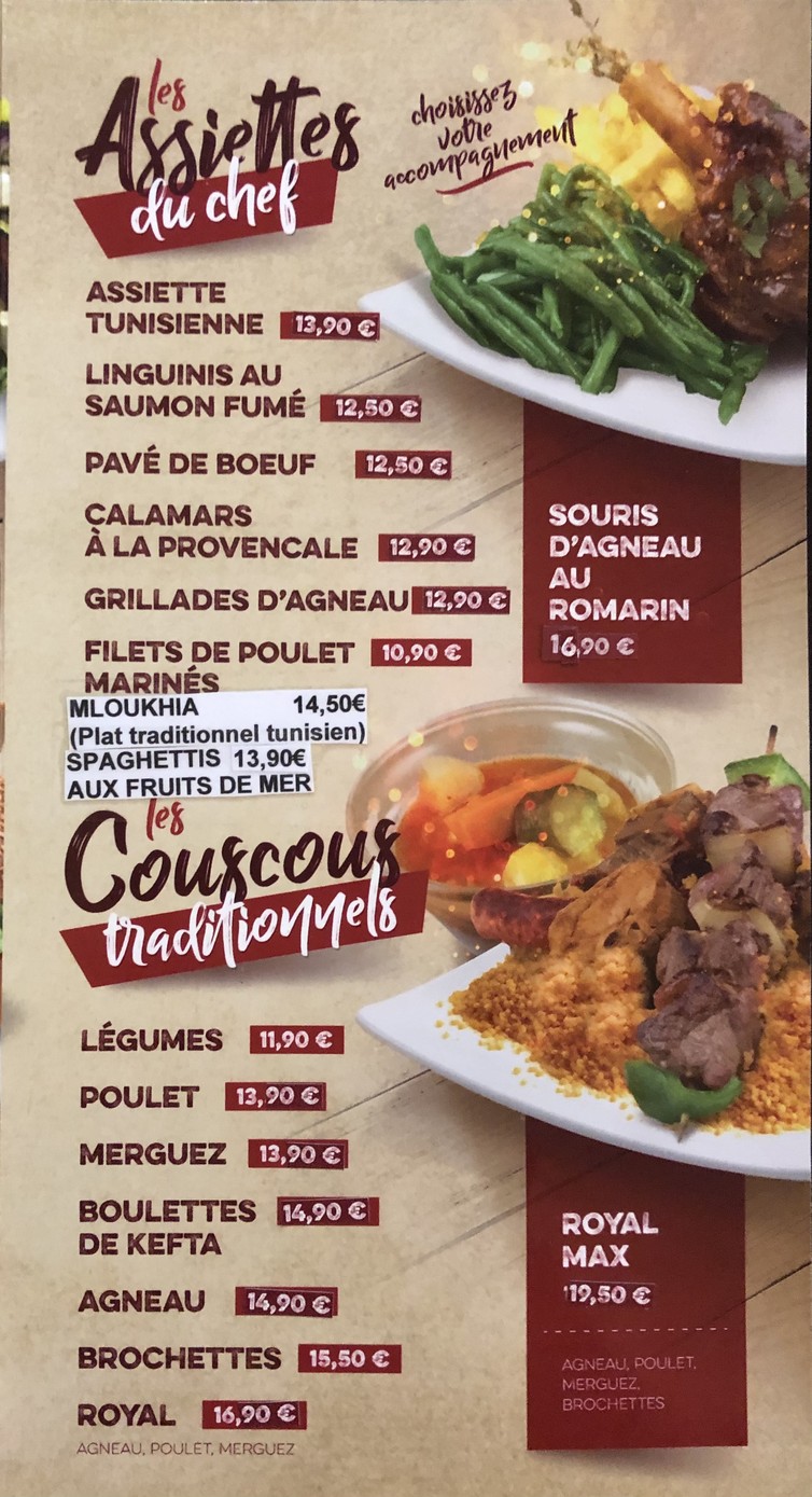 A La Bonne Adresse menu 4