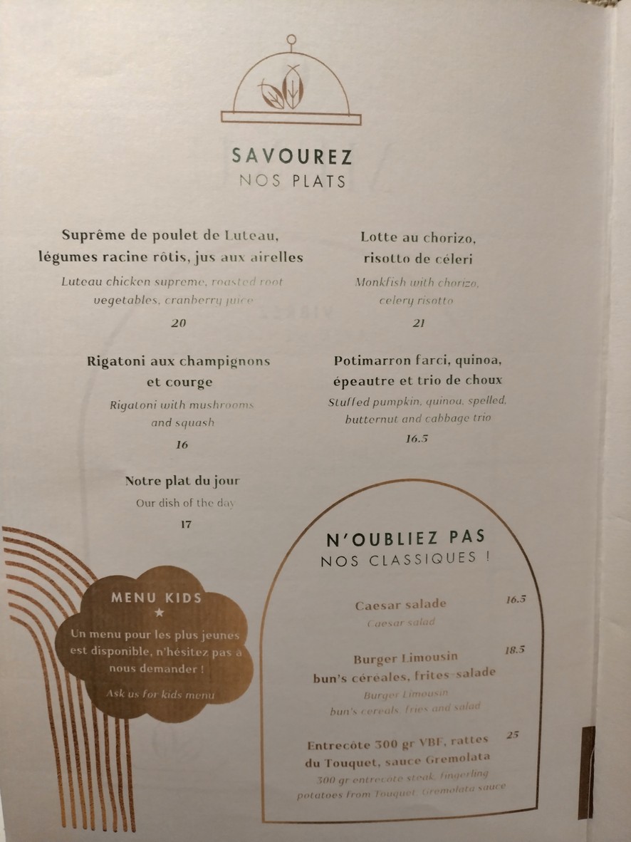 Greem Sèvres menu 2