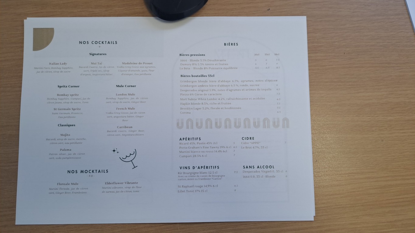 Greem Sèvres menu 4