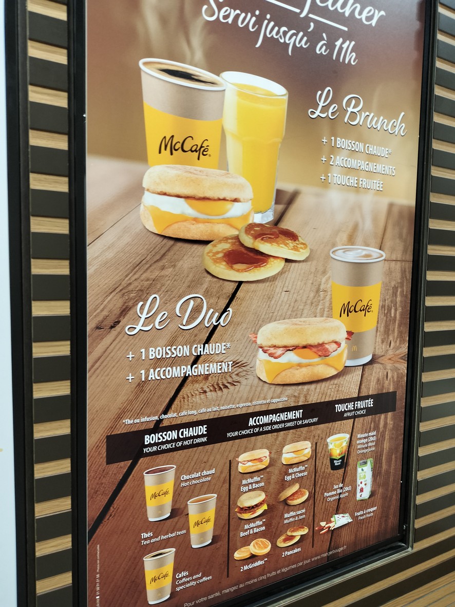McDonald's menu 1
