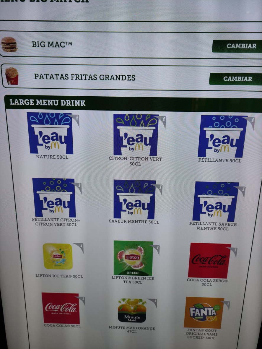 McDonald's menu 3