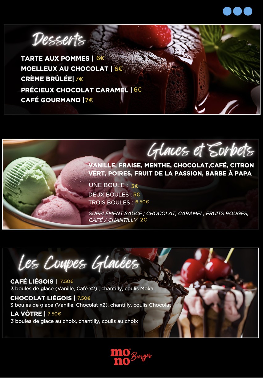 Mono Burger menu 2