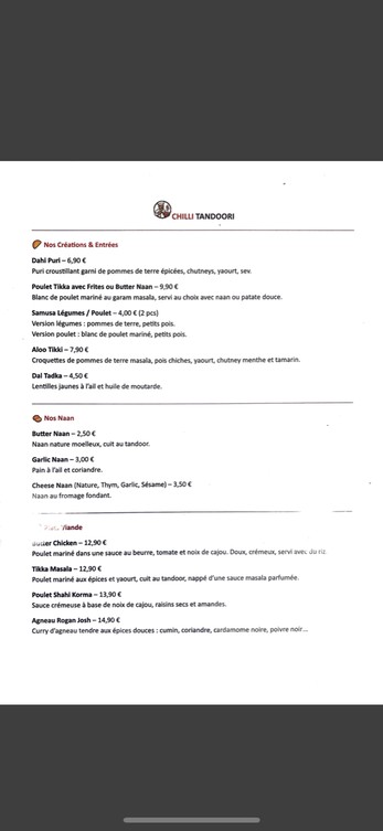 Chilli TANDOORI