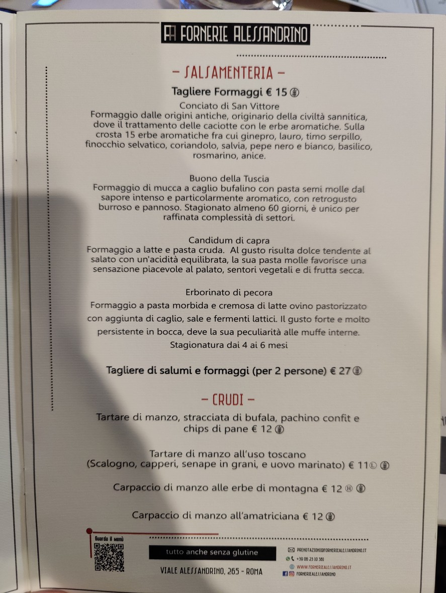 Fornerie Alessandrino menu 3