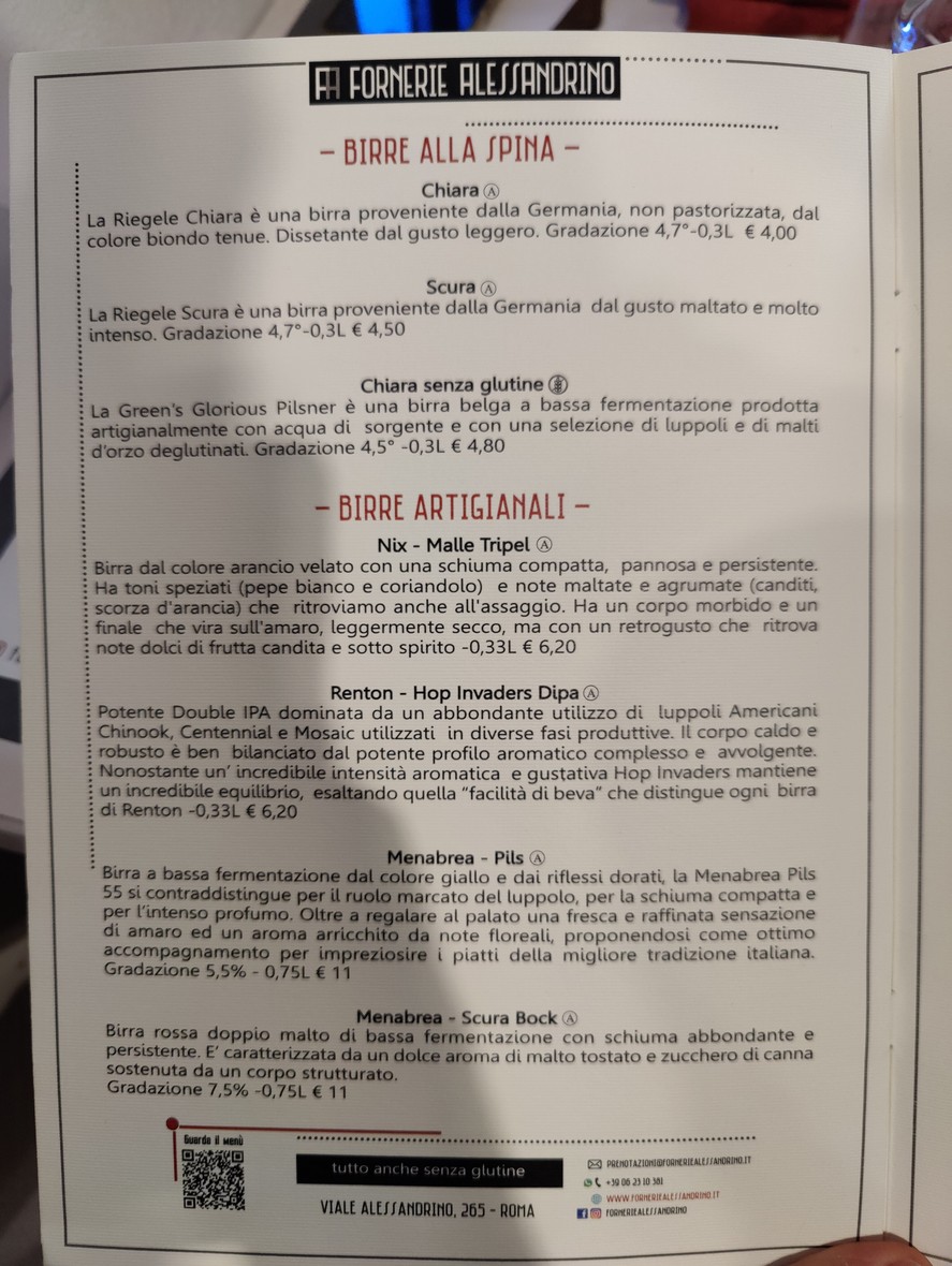 Fornerie Alessandrino menu 4