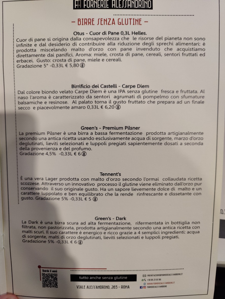 Fornerie Alessandrino menu 7