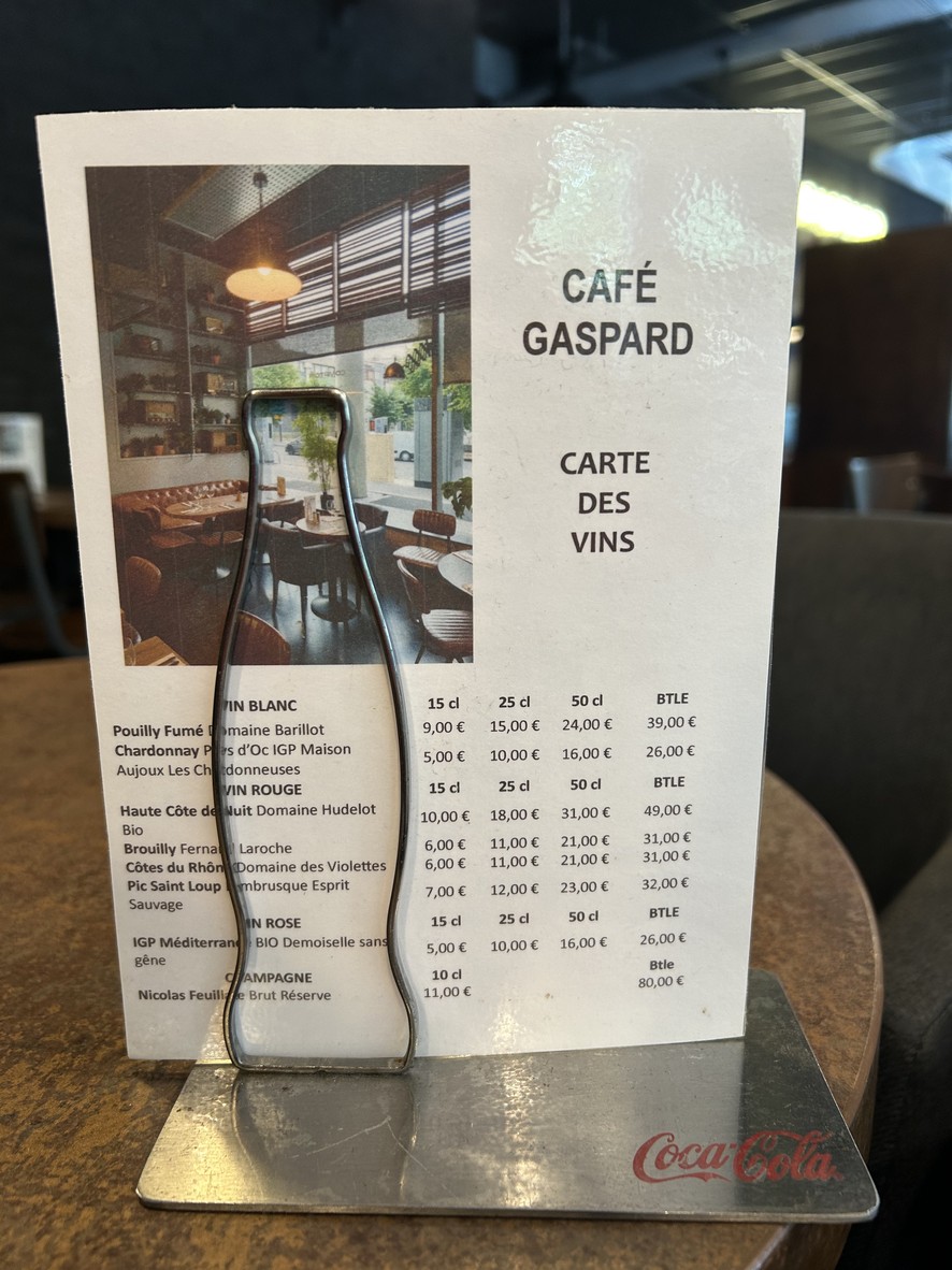 Café Gaspard menu 2
