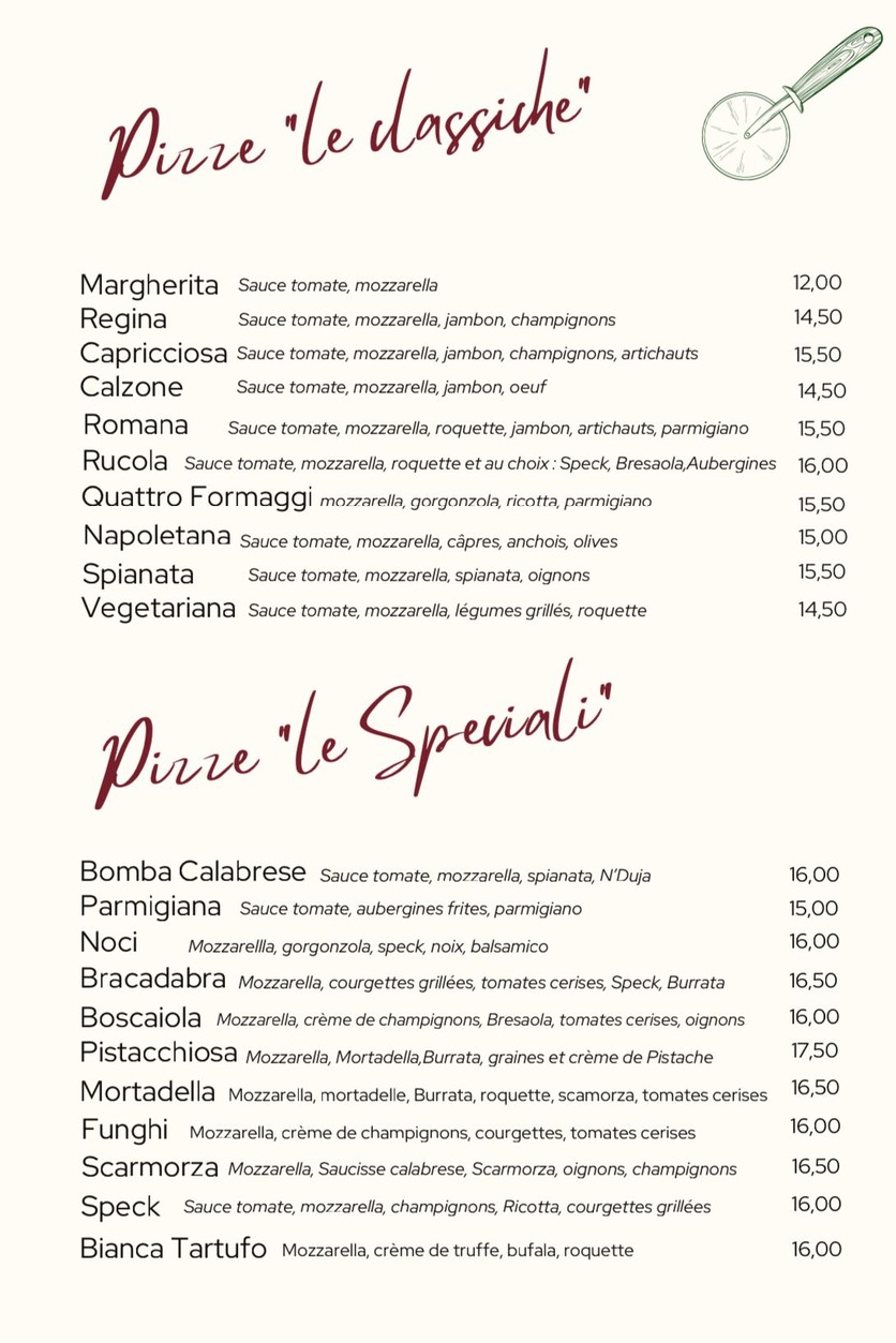 Sale e pepe Montmartre menu 2