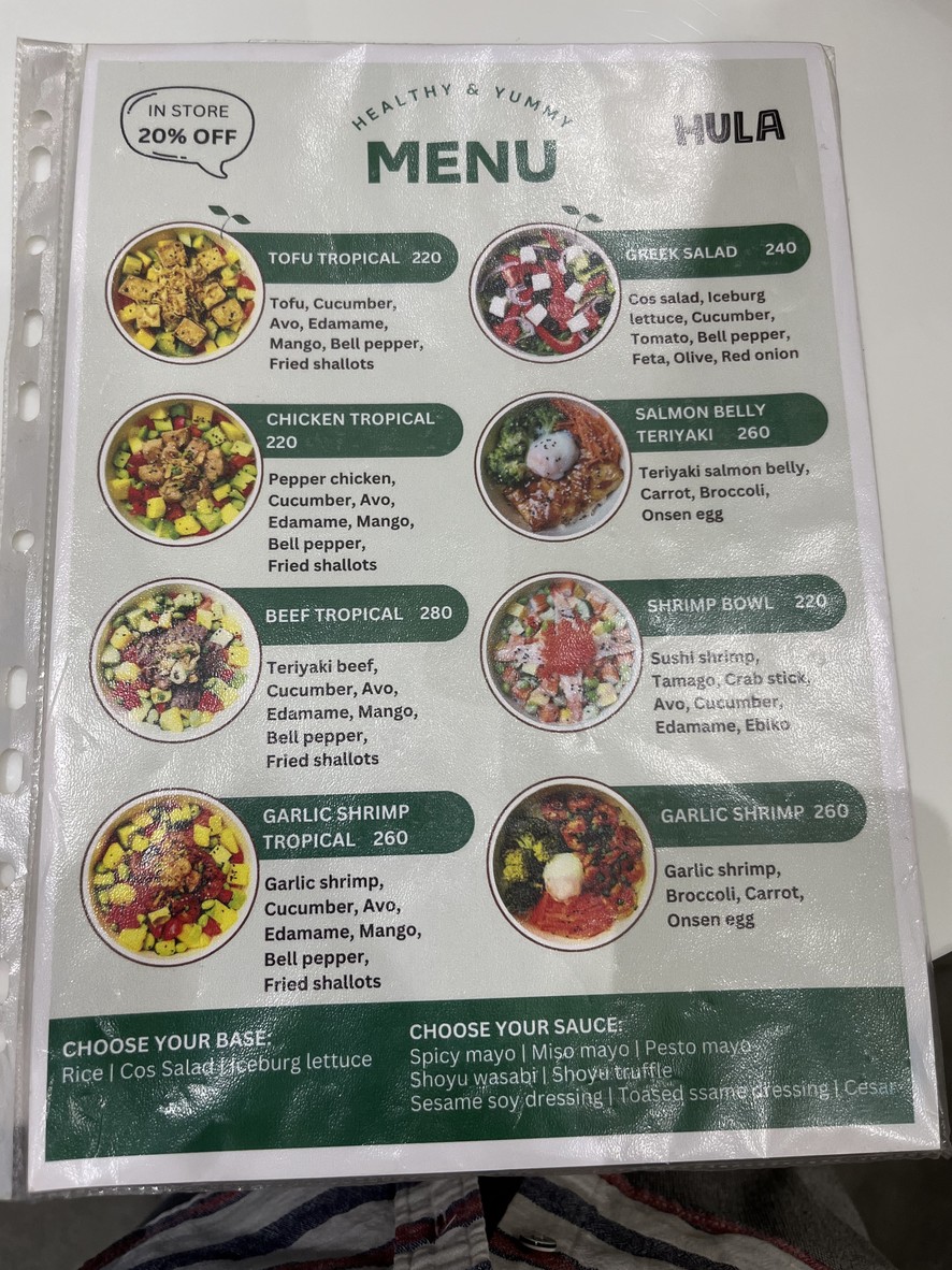 Hula Poke & Salad Bar menu 2