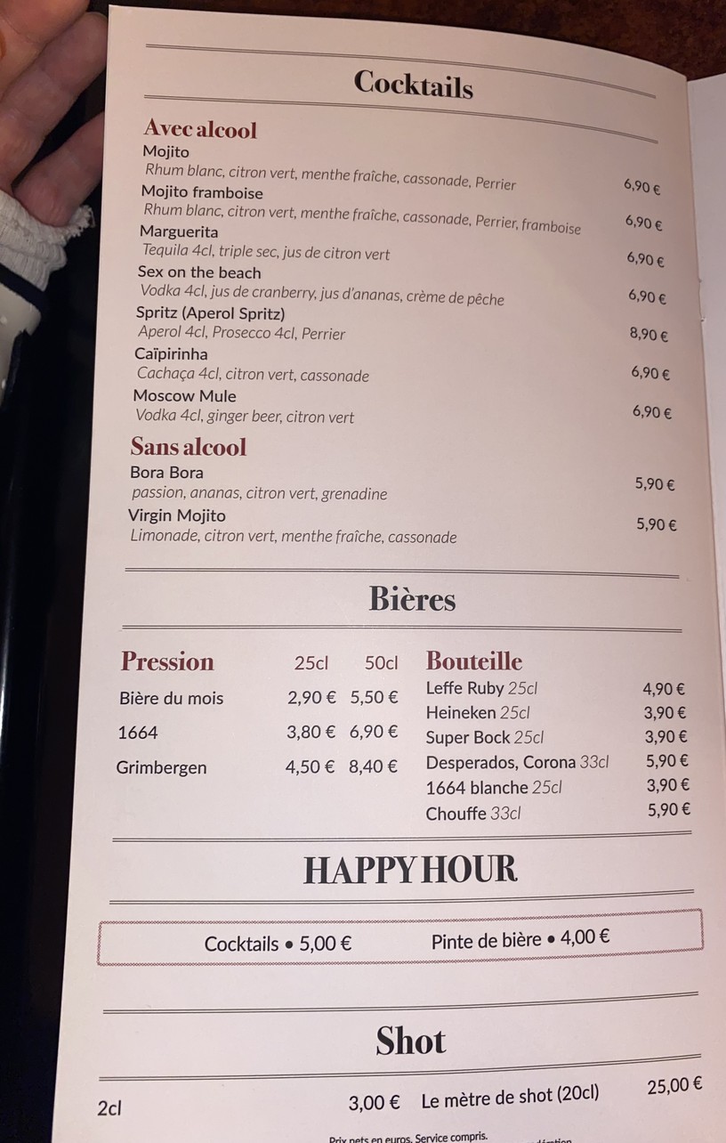 Le Normand'y menu 5