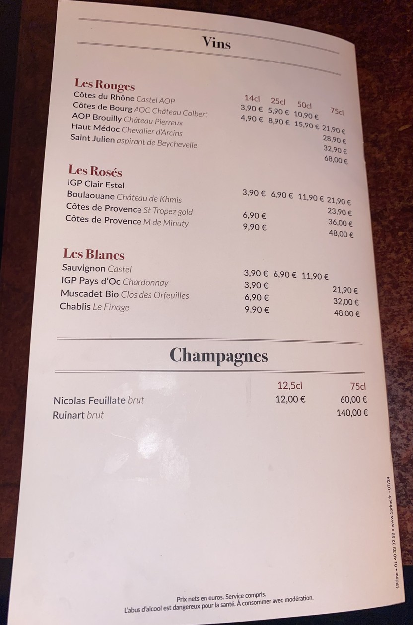 Le Normand'y menu 6