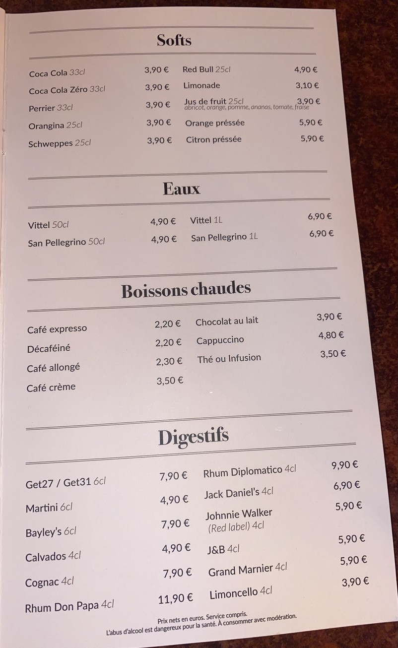 Le Normand'y menu 7