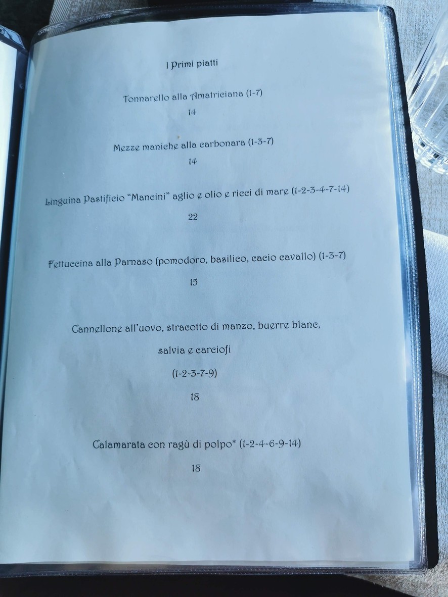 Ristorante Caffè Parnaso menu 3