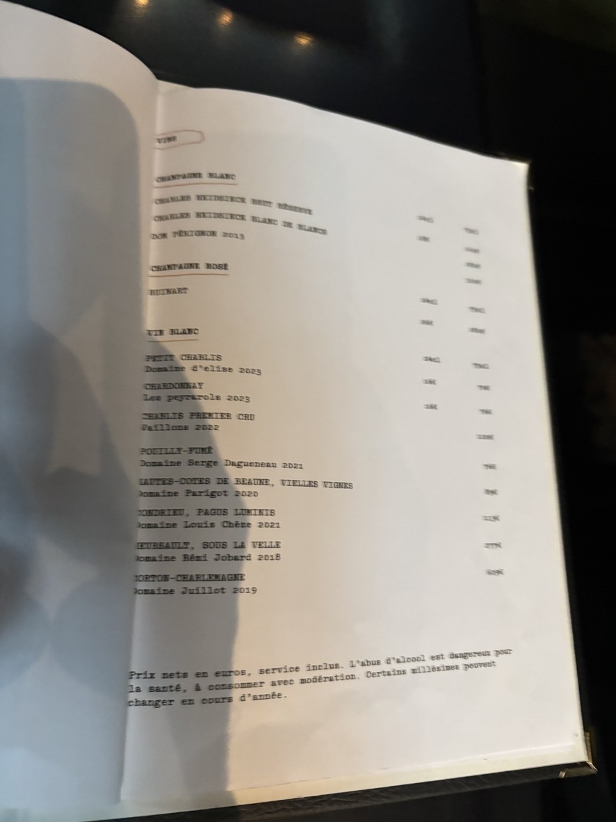Le Gainsbarre menu 2