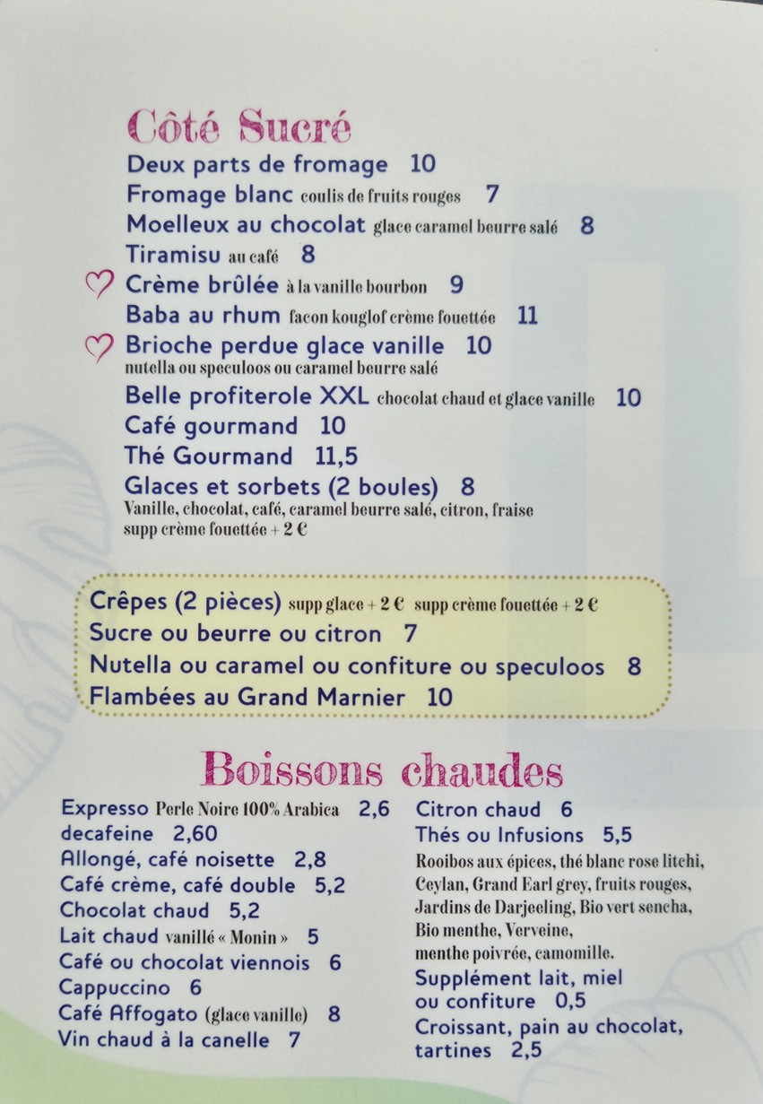 Le Globe menu 3