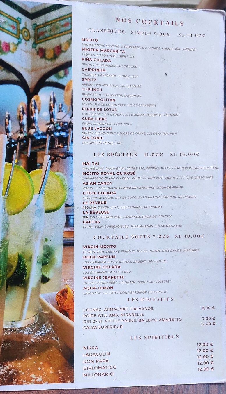 Bistro Mon Rêve menu 3