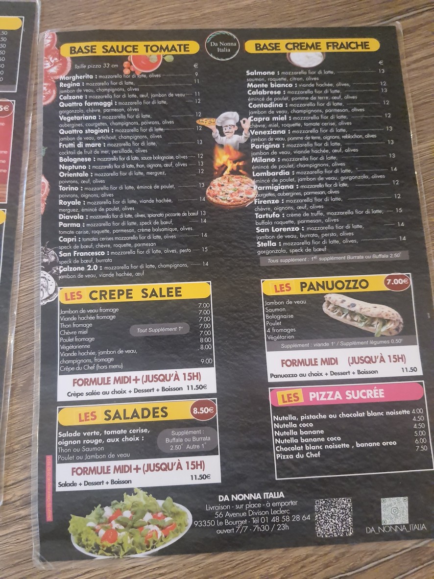 Da Nonna Italia menu 2