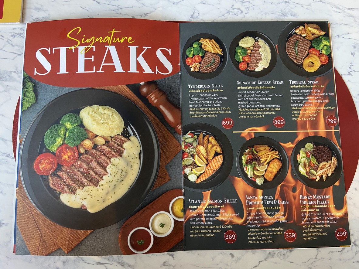 ซานตา โม นิกา ไดเนอร์ แบงคอก menu 4