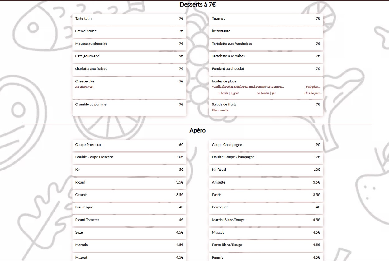 L’Entrepot's menu 4