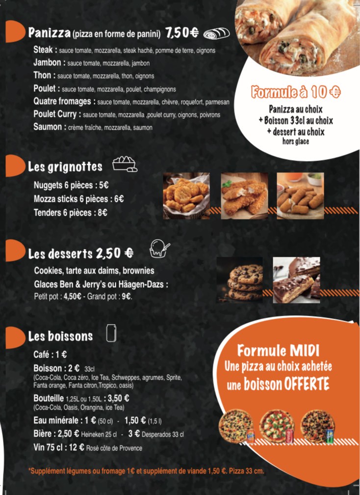 Daya pizza menu 2