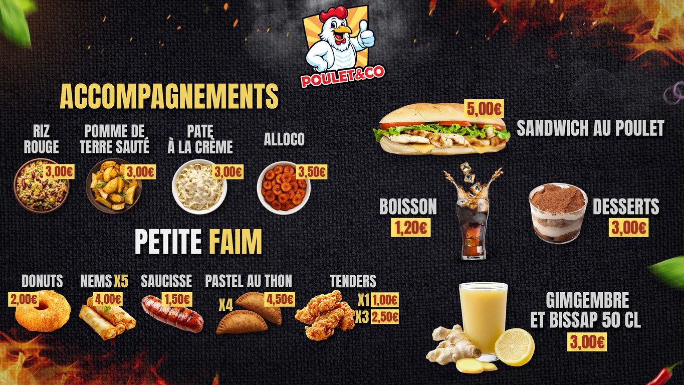 Poulet & co menu 2