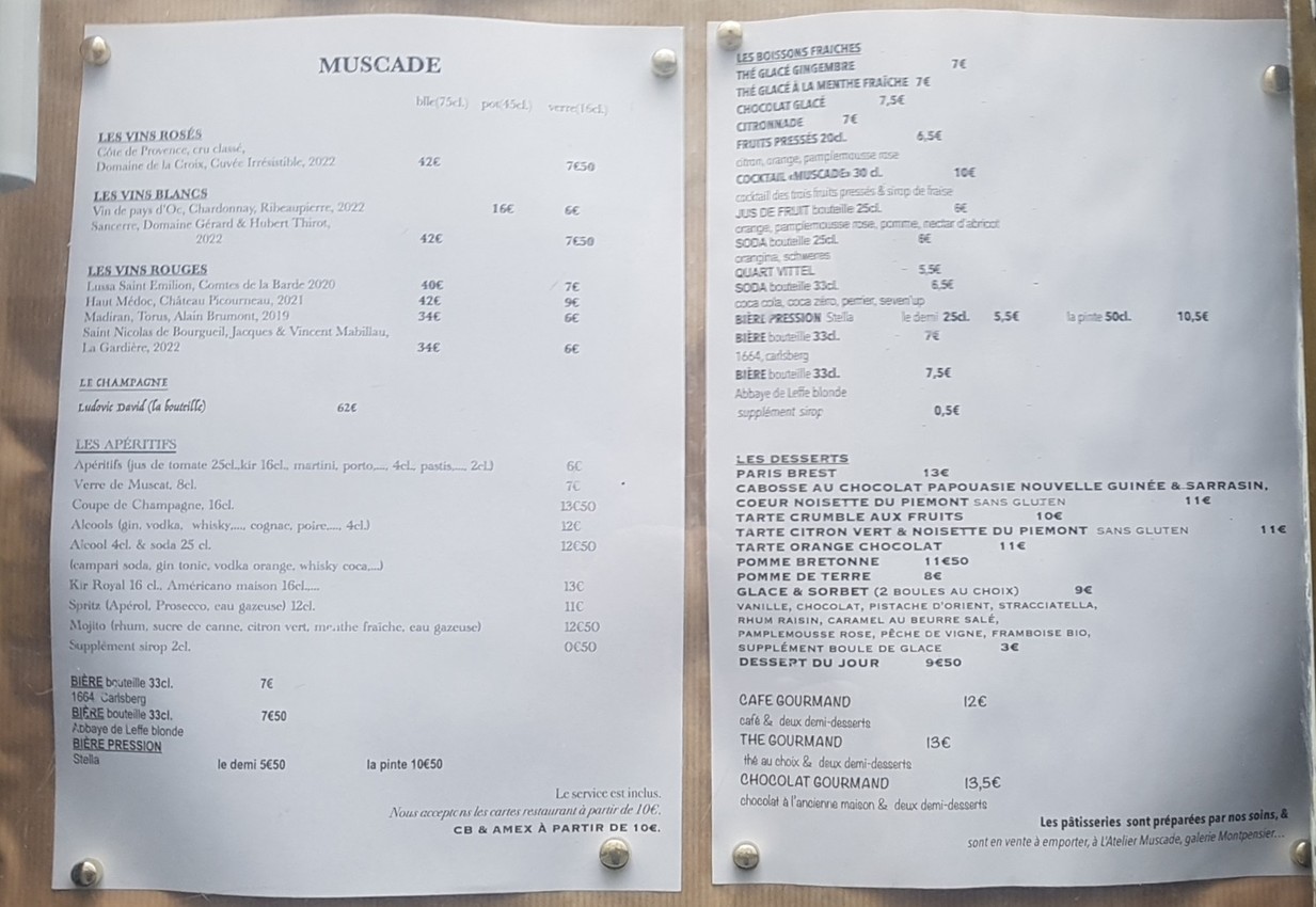 Muscade menu 2