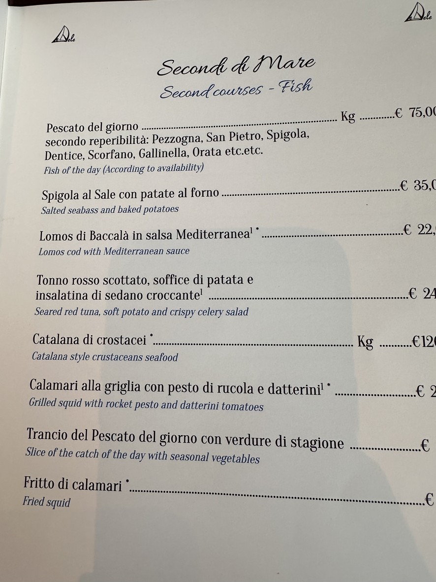 Ristorante Le Vele menu 4