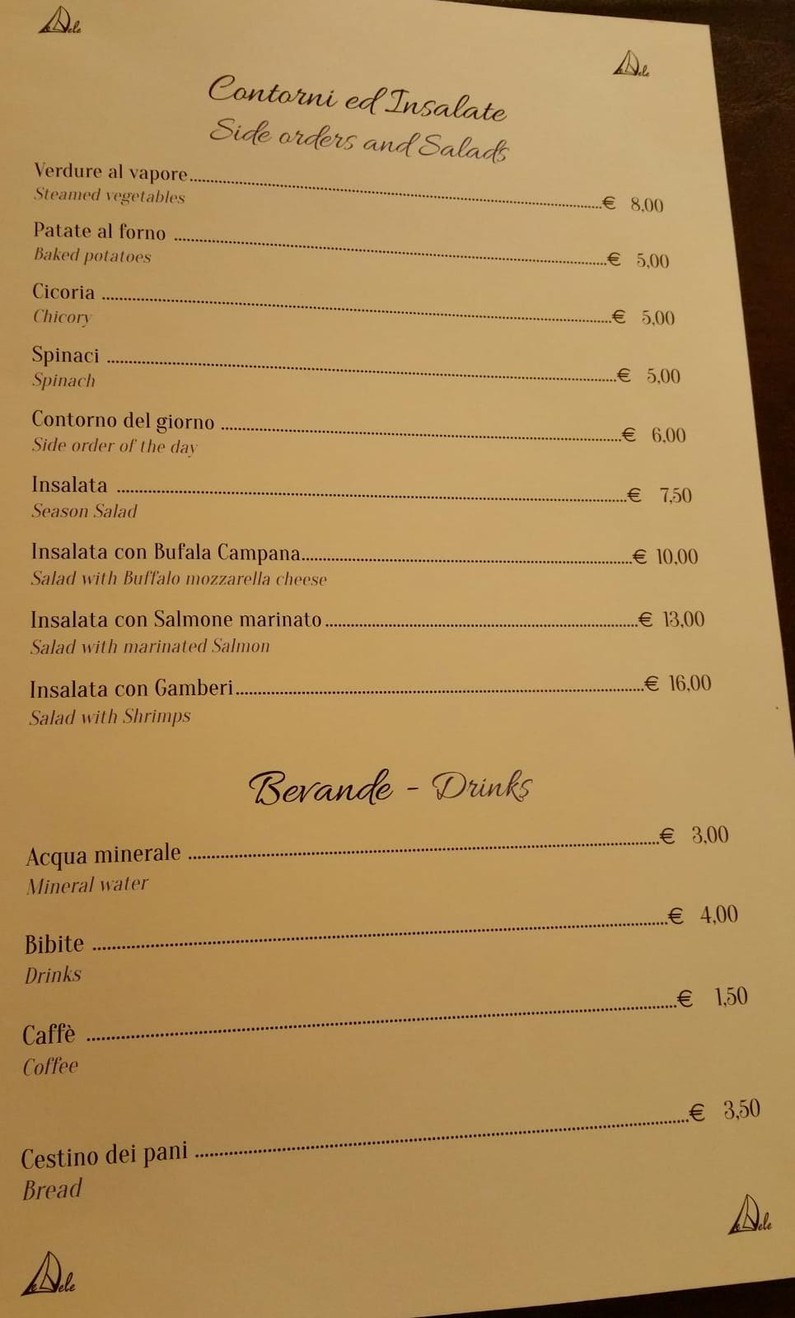 Ristorante Le Vele menu 6